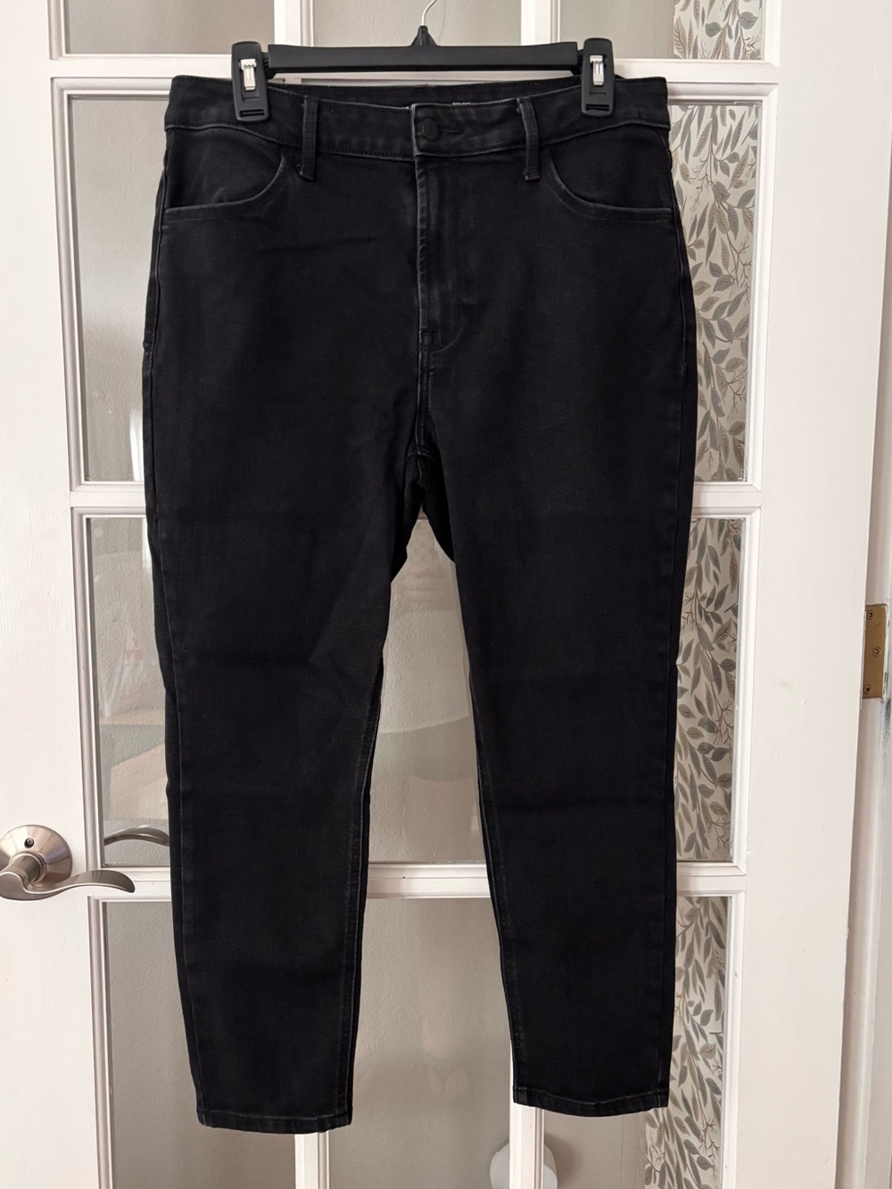 OLD NAVY High Rise Wow Super Skinny Black Jeans Sz 12 Short